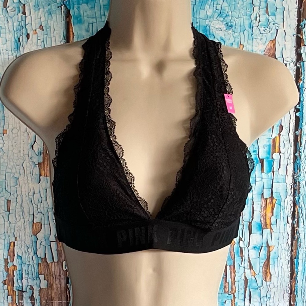 PINK VS Black Lace Bralette